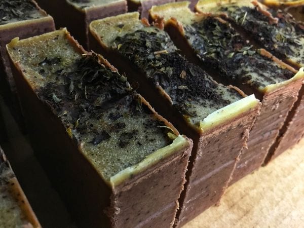 Peppermint Chocolate Coffee Soap