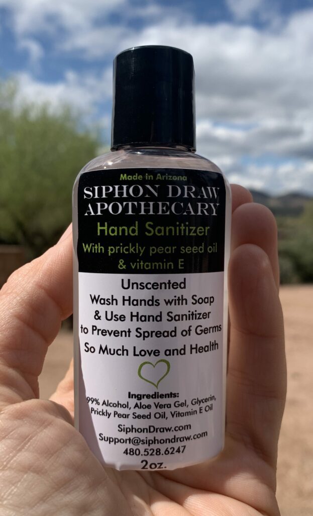 DIY hand sanitizer made by Siphon Draw Apothecary