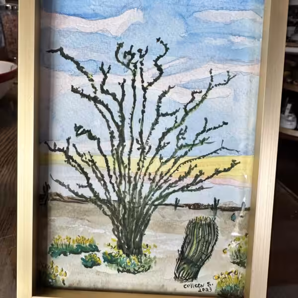 Ocotillo Saguaro & Brittle Bush #1003